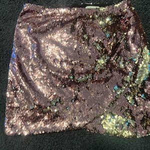 Pink Topshop sequin skirt